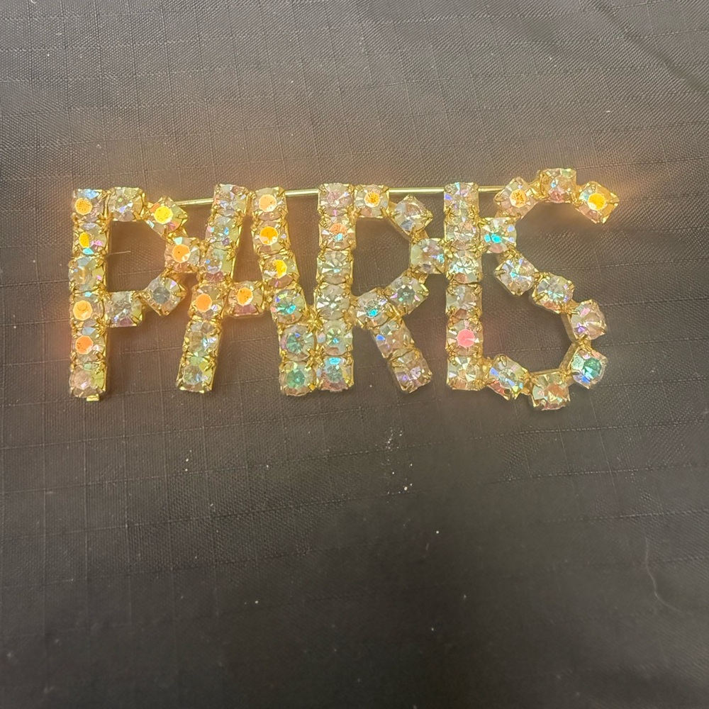 Paris Rhinestone Brooch pin vintage